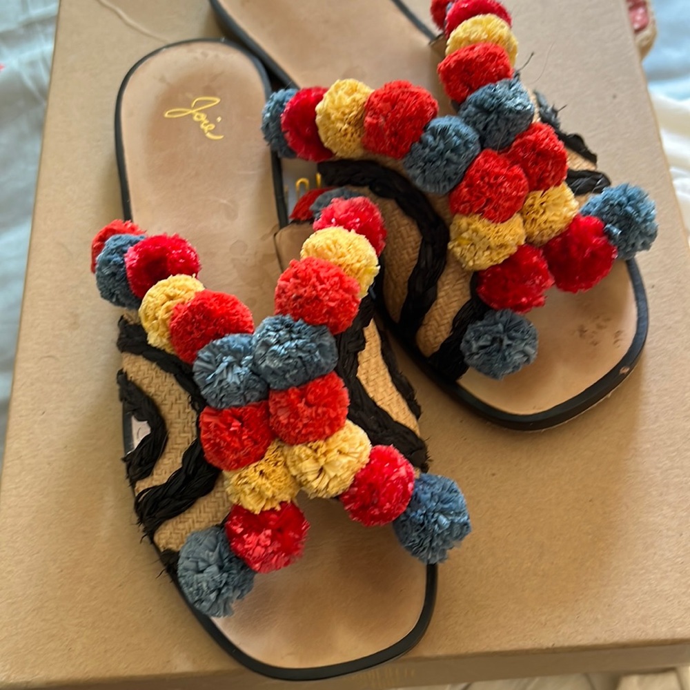 Joie Paden peep toe pom pom sandal 39
